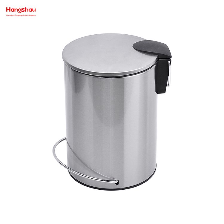 Contenedores de basura con pedal de plástico para el hogar de 3L, contenedor de basura con pedal de diseño patentado para bote de basura interior, bote de basura simple, bote de basura para baño