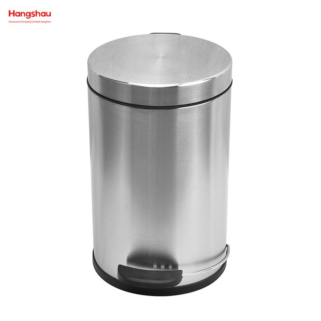 Contenedor de basura de cocina de alimentos de acero inoxidable de alta calidad de 7 litros con pedal Diseño de patente Baño Bote de basura de metal Bote de basura Contenedores de polvo Contenedor de basura con pedal para el hogar para bote de basura interior Pedal 