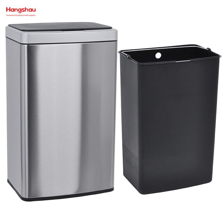 Cubo de basura automático con Sensor, cubo de basura de plástico de acero inoxidable, 20L, cubo de basura inteligente para cocina, cubos de basura de inducción 