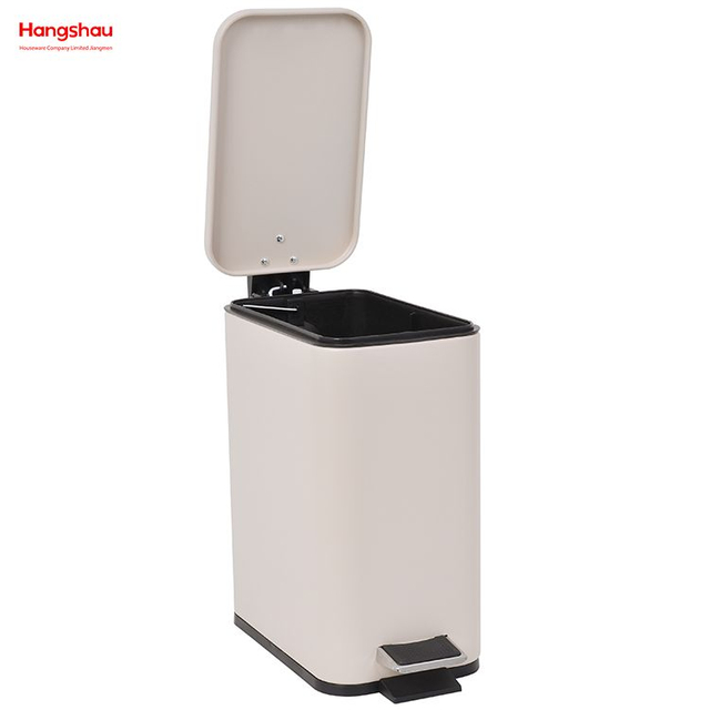 Cubo de basura para oficina, Hotel, cocina, cubo de basura con Pedal Rectangular de hierro, cubo de basura para Hotel, cubo de basura con Pedal