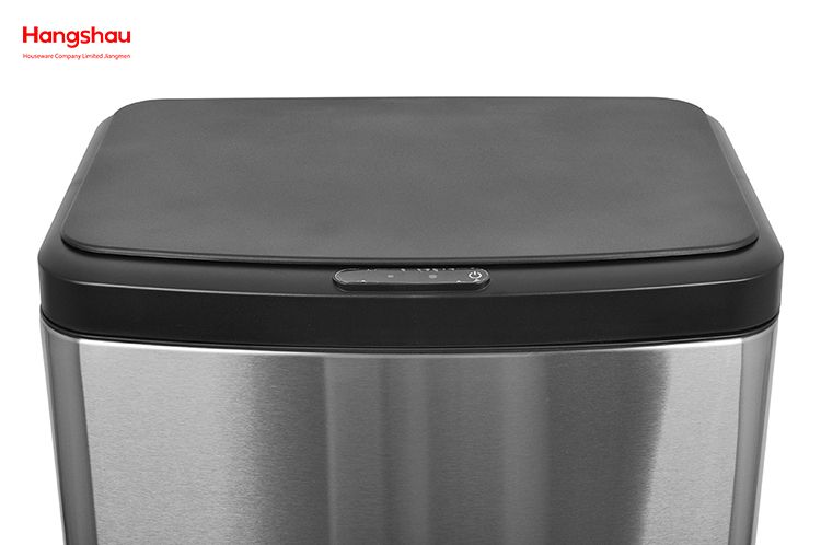 Cubo de basura de cocina inteligente de acero inoxidable, 55L, cubo de basura de inducción, Sensor automático, cubo de basura de plástico 