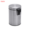 Cubo de basura con pedal redondo de acero inoxidable de 3 litros, cubo interior para baño doméstico, cubo de basura con pedal para uso en oficina y cocina, cubos de basura, cubo de basura