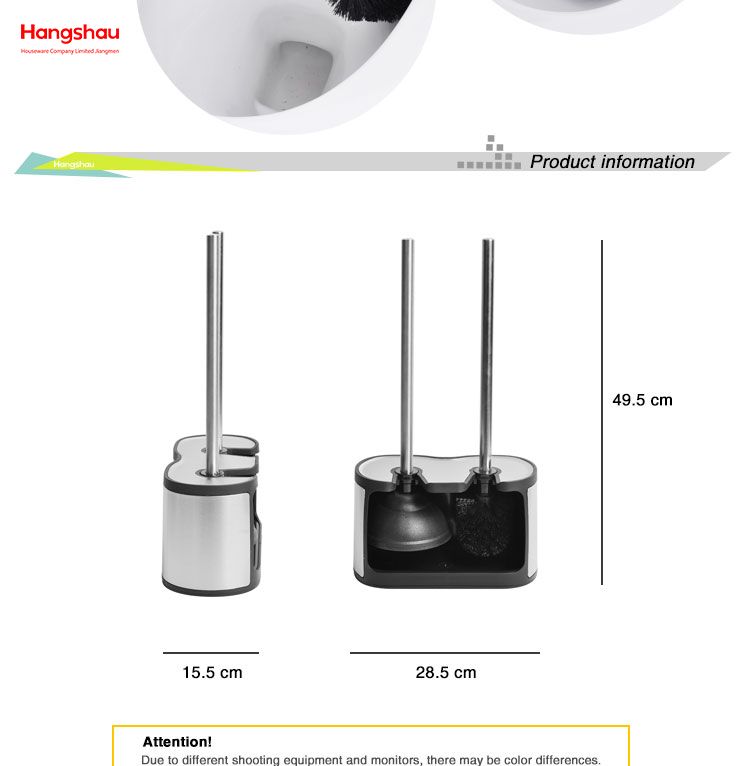 Émbolo para escobilla de baño de acero inoxidable