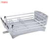 Estante para platos de cocina Portavasos Estante para platos de aleación de aluminio sobre fregadero Organizador Soporte Estante para platos Encimera Secado de metal Estante para bandejas de plástico 