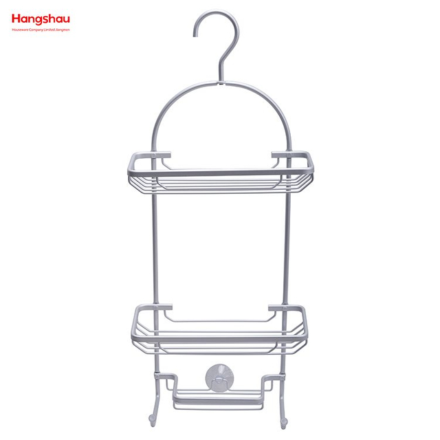 Carrito de ducha sobre la puerta con estante de almacenamiento de aluminio para baño, cesta de estante de carrito de ducha de 3 niveles