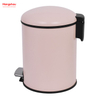 5L Bin de basura redonda de basura redonda de acero galvanizado para basura de la oficina de residuos de cocina puede colorido cubierta de polvo de pedal de pie de cierre silencioso