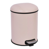 5L Bin de basura redonda de basura redonda de acero galvanizado para basura de la oficina de residuos de cocina puede colorido cubierta de polvo de pedal de pie de cierre silencioso