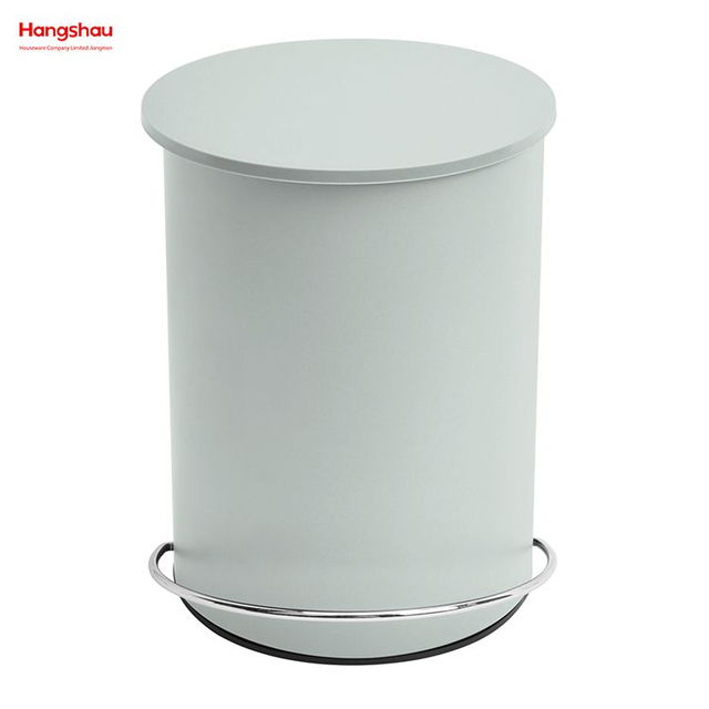 Contenedor de basura con pedal simple para el hogar, diseño de patente de 3L, para bote de basura interior, baño, bote de basura de metal, recubrimiento en polvo, cubo de basura de estilo moderno, cubos de basura