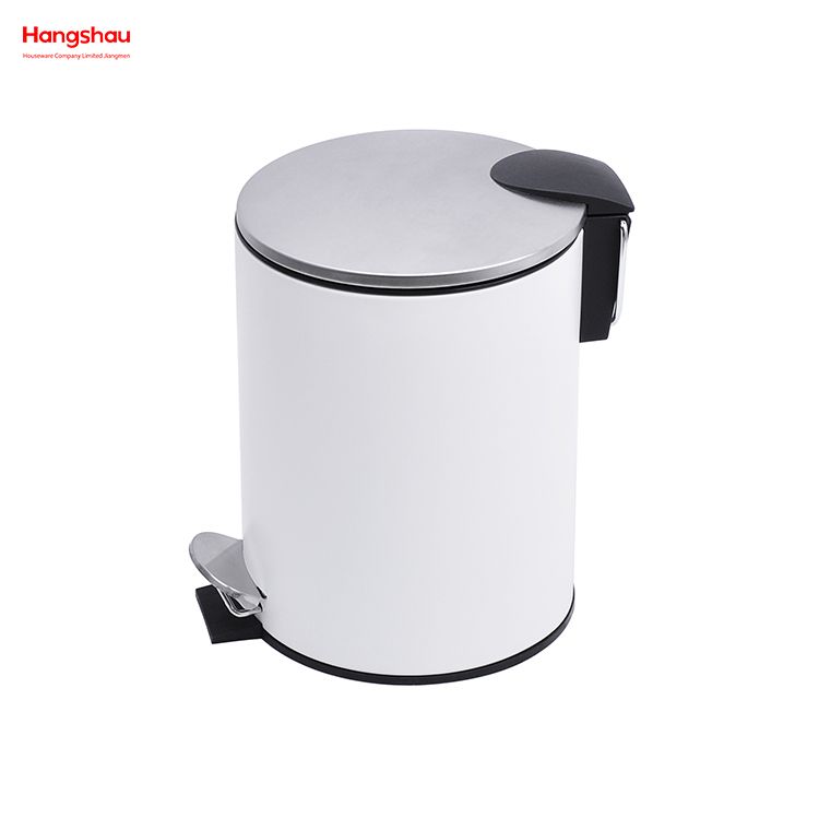Bote De Basura Con Pedal Para Inodoro De 3L Para Bote De Basura Interior Oficina Bote De Basura Pequeño Dormitorio Hogar Pedal De Plástico Contenedores De Polvo Baño Bote De Basura Simple 