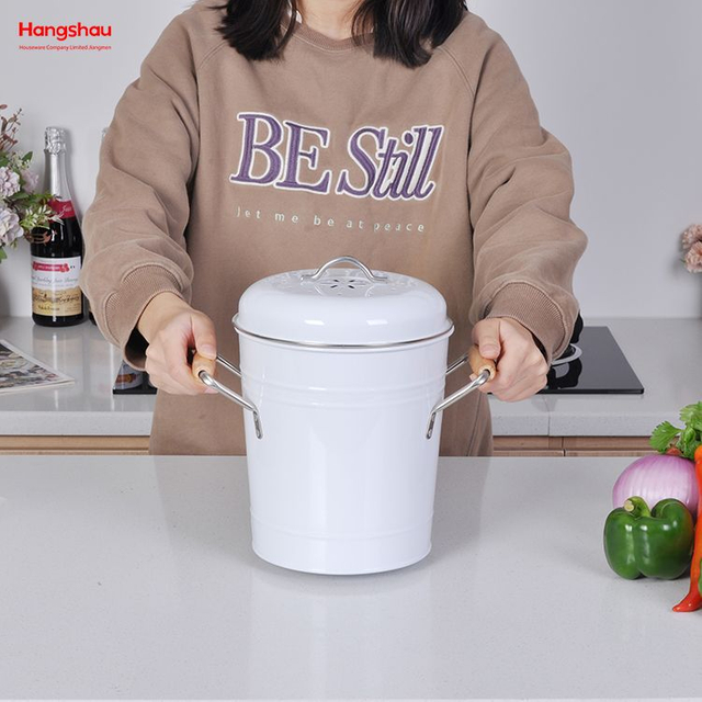 Contenedor de abono para cocina, encimera, contenedor de basura de mesa de 3L, contenedor de abono para cocina de acero inoxidable sin olor