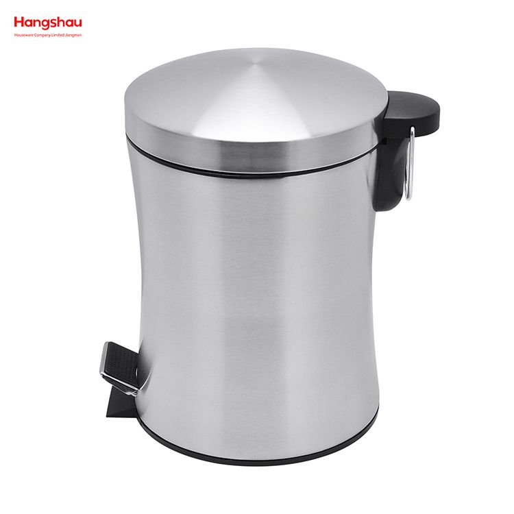 5L Uso en Oficina y Cocina Contenedores de Basura Género Cubo de Basura Bote de Basura Cubo Interior de baño doméstico de Acero Inoxidable Contenedor de Basura con Pedal de Paso para 