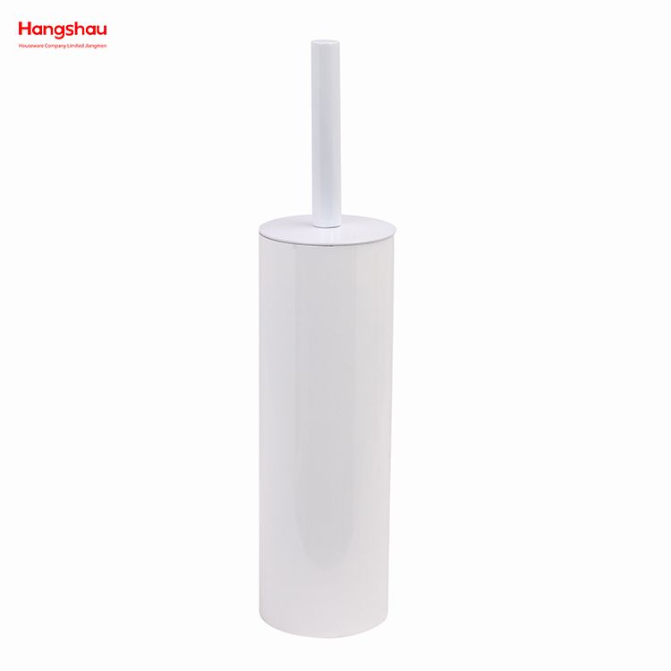 Escobilla de baño de pie de acero inoxidable barnizado brillante, inodoro de baño de Metal con soporte, juego de limpieza de cepillo de plástico 