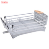 Estante para platos de cocina Portavasos Estante para platos de aleación de aluminio sobre fregadero Organizador Soporte Estante para platos Encimera Secado de metal Estante para bandejas de plástico 