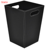 Bin de basura superior abierta de 16l cuadrado con capa de cuero