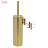 Pulverización de laca dorada Batio de acero inoxidable para el baño de acero inoxidable 304 Soporte de cepillo para el inodoro montado en la pared