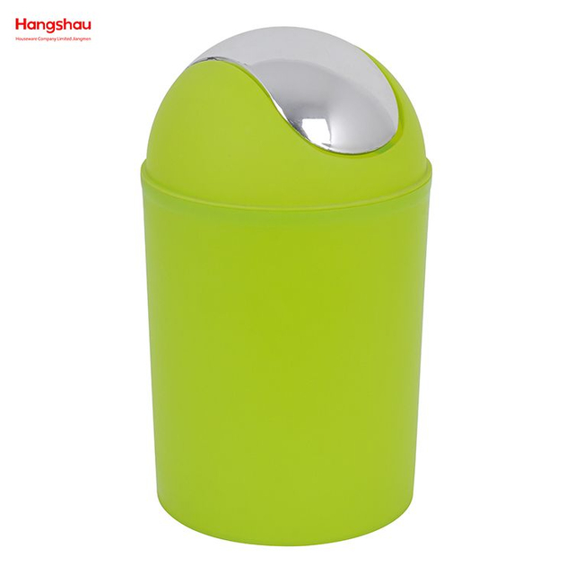 5L Plastic Round Swing-Top Tash CAN Trash CAY CAN Pushor Pushor Ball Ball-Top Bash CAN