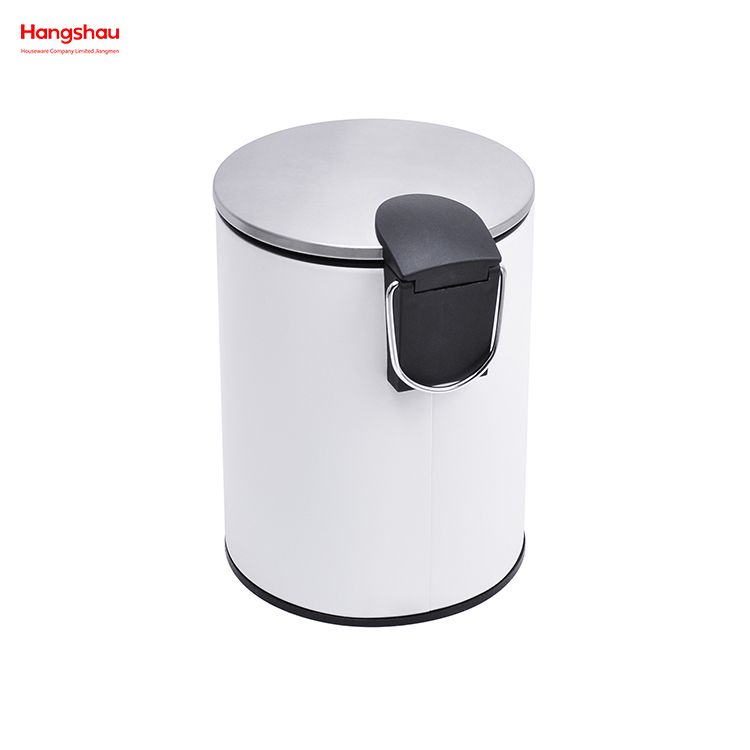 Bote De Basura Con Pedal Para Inodoro De 3L Para Bote De Basura Interior Oficina Bote De Basura Pequeño Dormitorio Hogar Pedal De Plástico Contenedores De Polvo Baño Bote De Basura Simple 