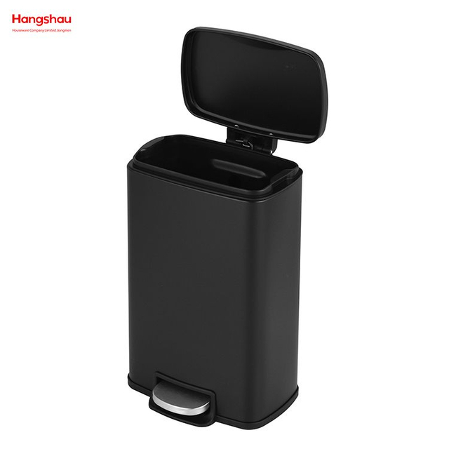 Cubo de basura de acero inoxidable de 30L para cocina, cubo de basura para oficina, Pedal de pie de cierre silencioso Rectangular colorido personalizado 