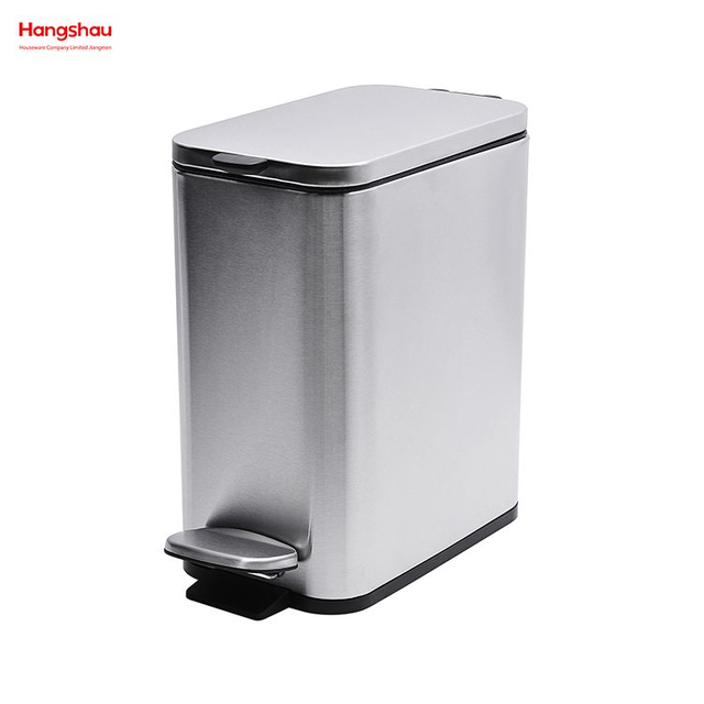 Cubo de basura para Hotel de 5L, cubo de basura con Pedal de acero inoxidable, cubo de basura para cocina, Hotel, oficina