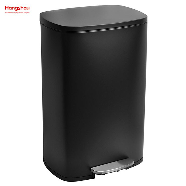 50L Vestíbulo de oficina Acero inoxidable para cocina Bote de basura Bote de basura Bote de basura Hoteles Cafetería Cubo de basura con pedal rectangular colorido personalizado Gran capacidad 