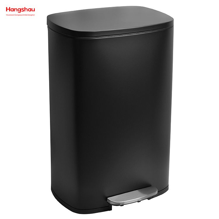 50L Vestíbulo de oficina Acero inoxidable para cocina Bote de basura Bote de basura Bote de basura Hoteles Cafetería Cubo de basura con pedal rectangular colorido personalizado Gran capacidad 