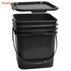 Cubo de agua para barbacoa para acampar al aire libre, cubo portátil, cubo de almacenamiento cuadrado de hierro, juego de playa, cubo de almacenamiento cuadrado de plástico, juegos de 3 piezas Cubo de carbón para barbacoa