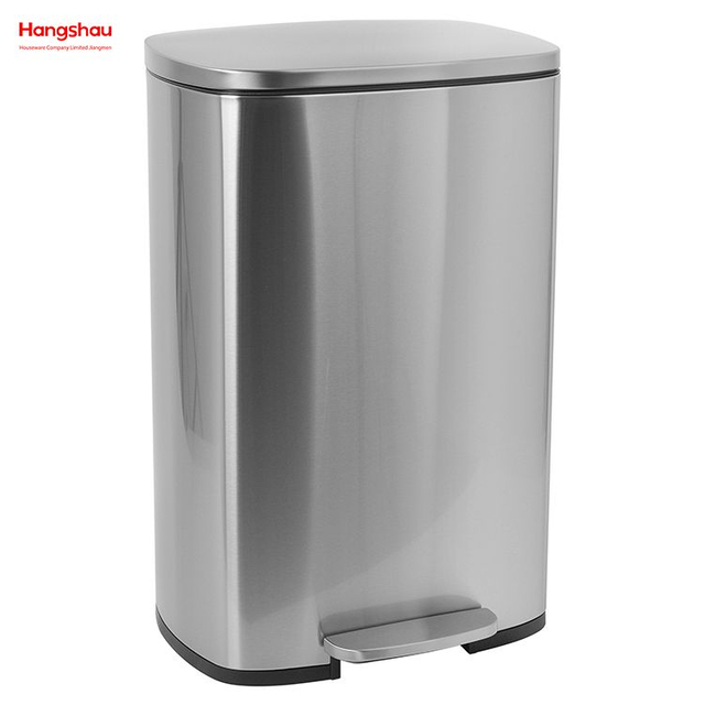 Hotel 50L Papelera comercial rectangular Contenedor de basura Centro comercial Papelera Acero inoxidable