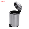 Cubo de basura con pedal redondo de acero inoxidable de 3 litros, cubo interior para baño doméstico, cubo de basura con pedal para uso en oficina y cocina, cubos de basura, cubo de basura