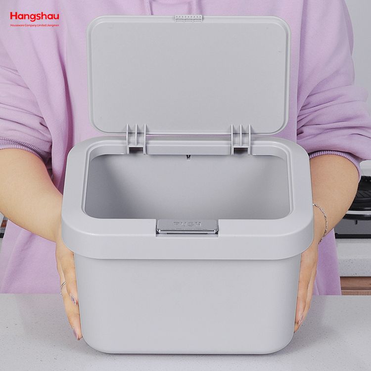 Cubo de basura de escritorio para el hogar, botes de basura de plástico de 5L, Mini papelera para escritorio para almacenamiento y cocina