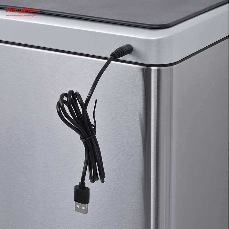 Cubo de basura automático con Sensor, cubo de basura de plástico de acero inoxidable, 20L, cubo de basura inteligente para cocina, cubos de basura de inducción 