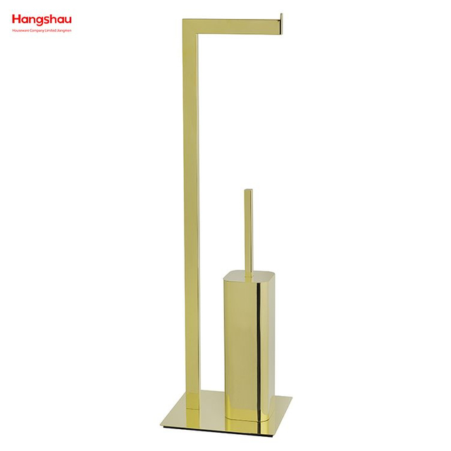 Aureate Tubo Cuadrado Cepillado Y Antihuellas Laca Pulverización Portaescobillas De Metal Pulverización De Laca Escobilla De Baño Y Portarrollos De Acero Inoxidable Independiente De Pie 