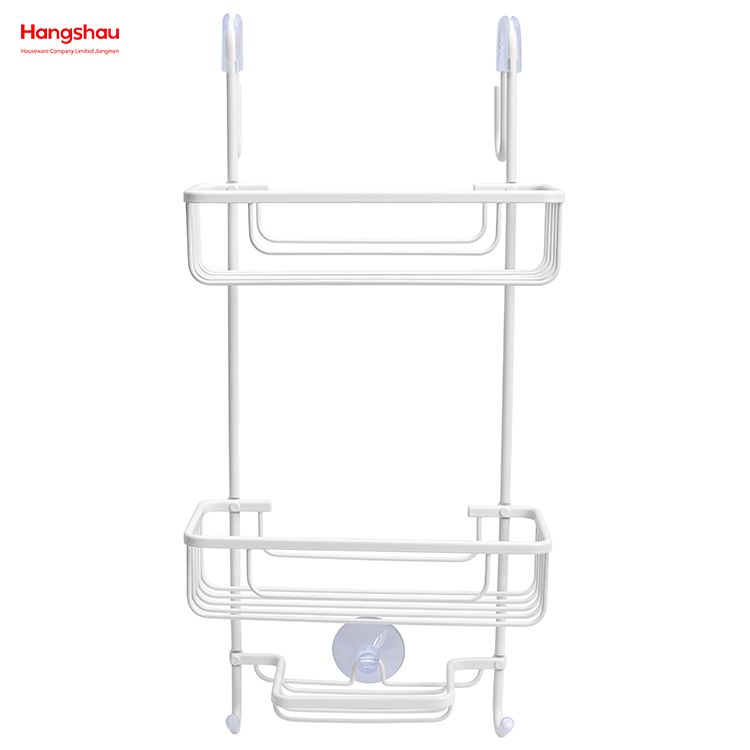 Accesorios de baño Carrito de ducha en aluminio Estante de baño Antióxido Durable Baño Percha de aluminio Cesta colgante montada en la pared de 3 capas Montado en la pared 