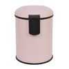 5L Bin de basura redonda de basura redonda de acero galvanizado para basura de la oficina de residuos de cocina puede colorido cubierta de polvo de pedal de pie de cierre silencioso