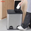30L Cafetería Clasificación Contenedores De Basura Cocina Clasificación De Basura Residuos Exterior Acero Inoxidable Protección Del Medio Ambiente Clasificación Bote De Basura