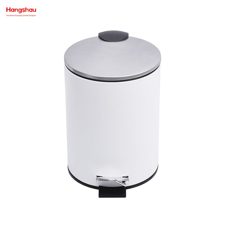 Bote De Basura Con Pedal Para Inodoro De 3L Para Bote De Basura Interior Oficina Bote De Basura Pequeño Dormitorio Hogar Pedal De Plástico Contenedores De Polvo Baño Bote De Basura Simple 