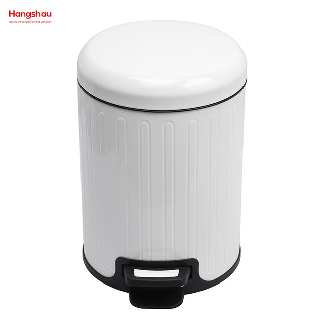 Cubo de basura con Pedal para el hogar, cubo de basura con revestimiento de polvo de Metal de 5L, cubo de basura para interior, cubo de basura para baño, cubo de basura de estilo moderno 