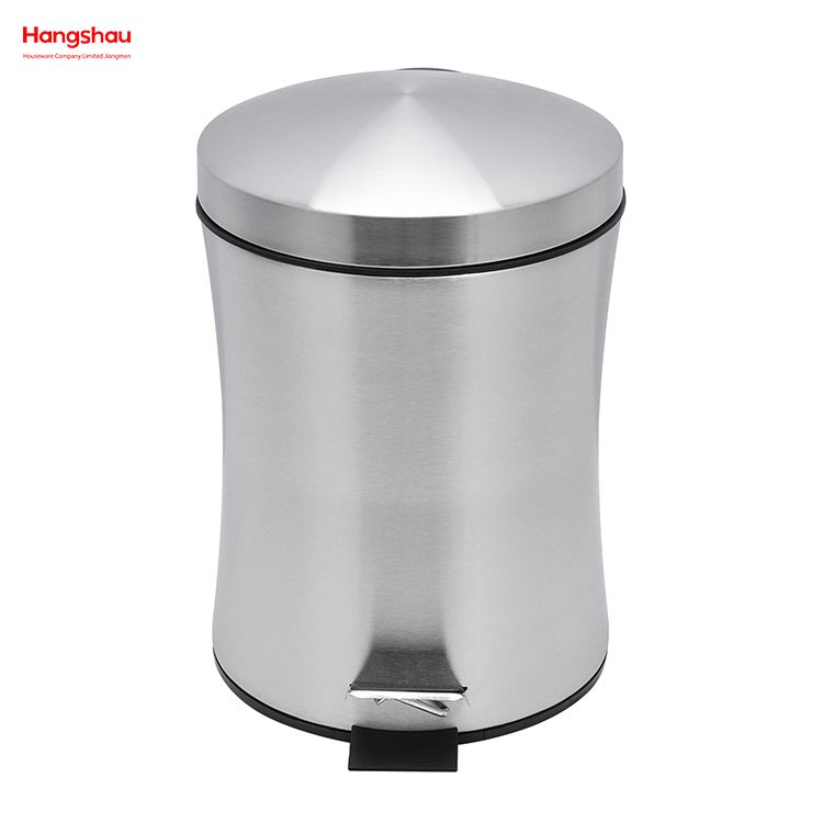 5L Uso en Oficina y Cocina Contenedores de Basura Género Cubo de Basura Bote de Basura Cubo Interior de baño doméstico de Acero Inoxidable Contenedor de Basura con Pedal de Paso para 