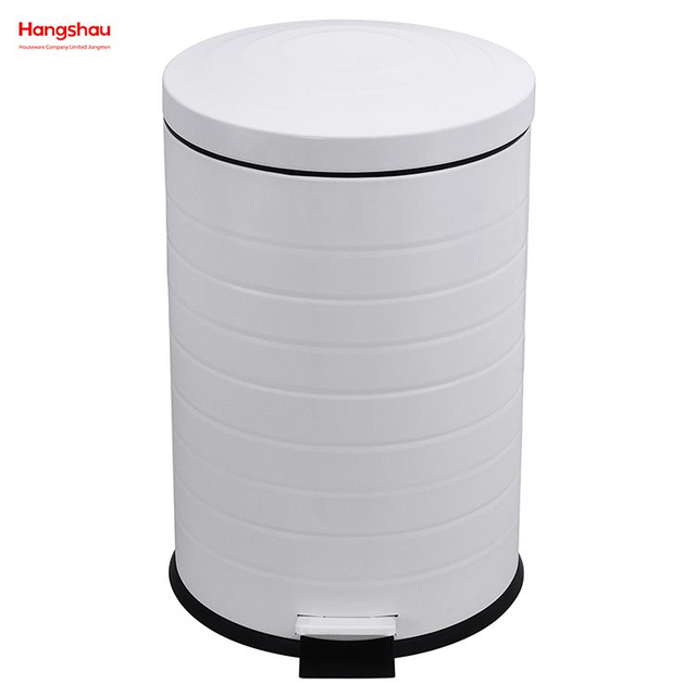 Bote de basura de cocina de 20L Contenedores de polvo para el hogar para bote de basura interior Recubrimiento en polvo Pedal Contenedor de basura Bote de basura para baño Bote de basura de estilo moderno de metal 