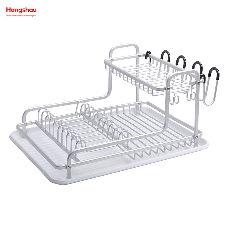 Estante para platos de dos pisos