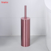 Escobilla de baño de pie de acero inoxidable barnizado brillante, inodoro de baño de Metal con soporte, juego de limpieza de cepillo de plástico 
