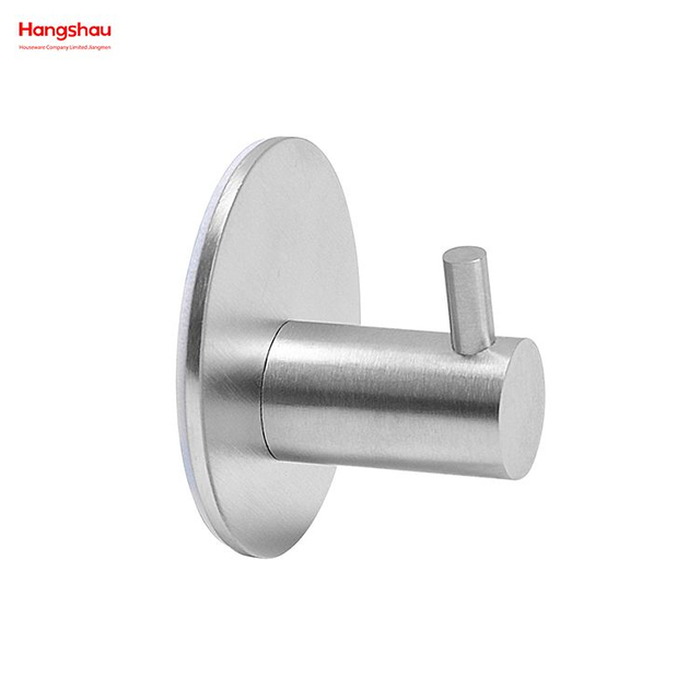 Ganchos circulares para toallas, ganchos de metal para baño, gancho adhesivo de acero inoxidable para pared, gancho adhesivo para colgar en la pared con cinta adhesiva doble