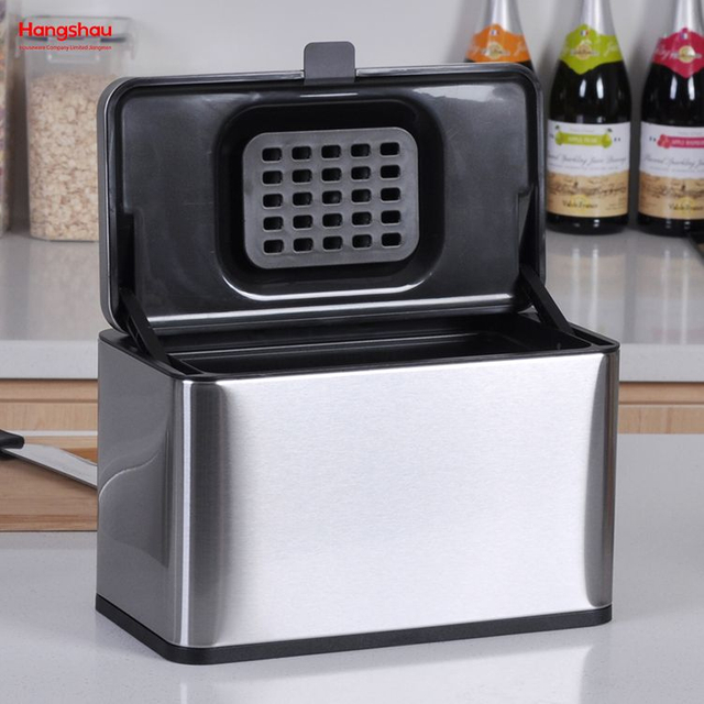Contenedor de abono de 3L para cocina, dormitorio, oficina, con bote de basura colgante para puerta de armario de cocina, armario de pared del dormitorio