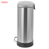 Contenedor de basura con pedal de acero inoxidable 30l, artículos para el hogar modernos 410, con cierre de tapa, bote de basura redondo lento y silencioso