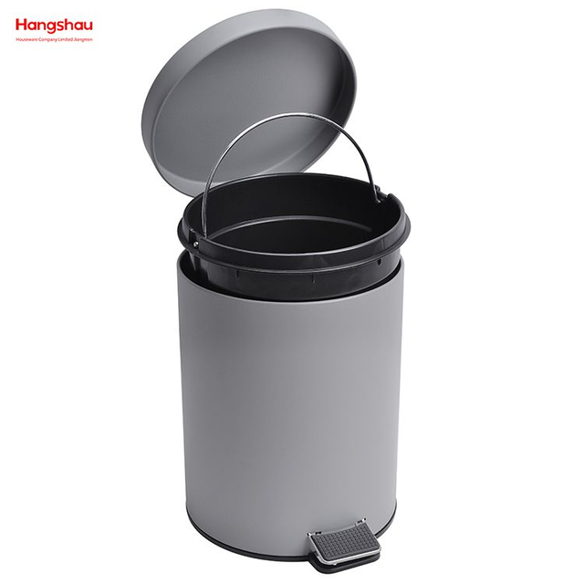 Cubo de basura con Pedal para el hogar, cubo de basura para interior, cubo de basura para baño, estilo moderno, recubrimiento en polvo de Metal, 5L
