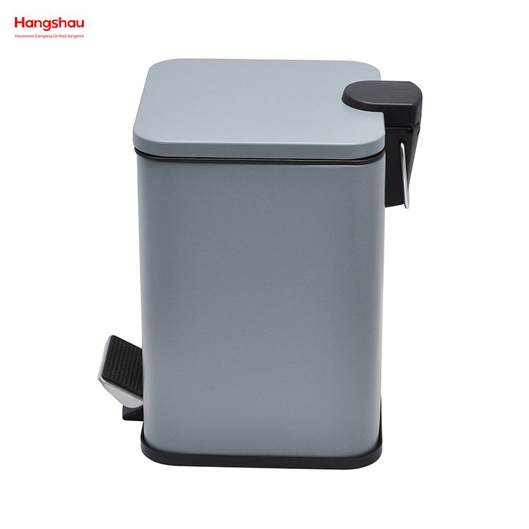 Bote de basura para baño cuadrado de 5L, cubo de basura de estilo moderno, cubo de basura con recubrimiento en polvo de metal, cubo de basura con Pedal para el hogar, cubos de basura para cubo de basura interior 