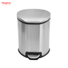 Cubo de basura con Pedal redondo S/S de 5L con dispositivo de Cierre Suave, cubo de basura de acero inoxidable para baño con Pedal, cubo de basura de Forma especial