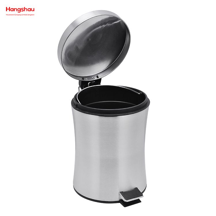 5L Uso en Oficina y Cocina Contenedores de Basura Género Cubo de Basura Bote de Basura Cubo Interior de baño doméstico de Acero Inoxidable Contenedor de Basura con Pedal de Paso para 