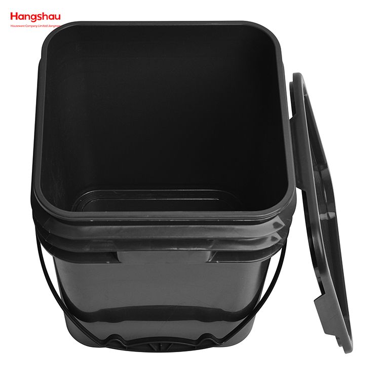 Cubo de agua para barbacoa para acampar al aire libre, cubo portátil, cubo de almacenamiento cuadrado de hierro, juego de playa, cubo de almacenamiento cuadrado de plástico, juegos de 3 piezas Cubo de carbón para barbacoa