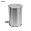 Contenedor de basura con pedal redondo de acero inoxidable de 10 l con pedal para baño Bote de basura de metal Bote de basura Contenedores de polvo Contenedor de basura con pedal para el hogar para bote de basura interior Pedal 