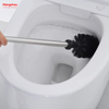Juego económico de escobilla y émbolo para inodoro, combinado de acero inoxidable, mate, para baño, escobilla de inodoro de metal con soporte, juego de limpieza de cepillo de plástico